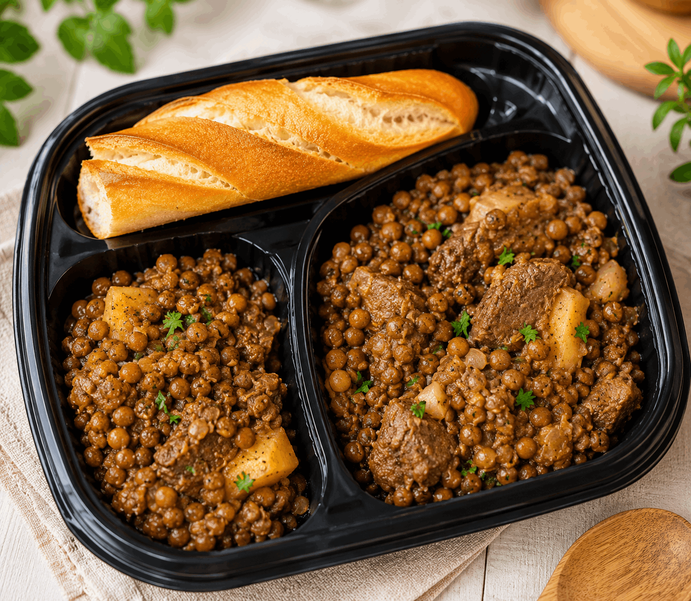 MERCREDI – Lentilles à la Viande