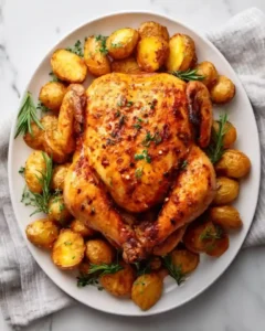 Poulet Rôti & Pommes de Terre Sautées