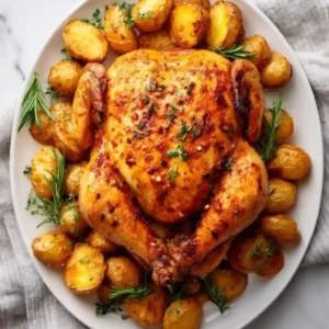 Poulet Rôti & Pommes de Terre Sautées